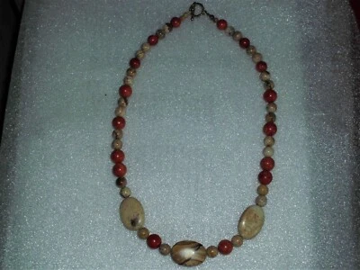 Kette aus Korallen Perlen. L ca 46 cm mit echte Steine - Bild 1 von 2