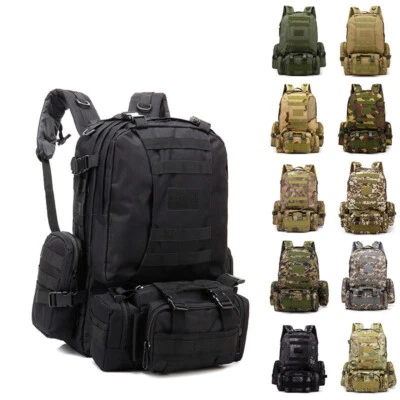 Scout Hawk 55L(14.5 Gal) Super Large Assault Pack Detachable Tactical Backpack
