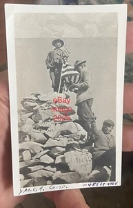 ca.1916 Summit of SAN GORGONIO Mountain, San Bernardino, Cal. & American Flag - Picture 1 of 3