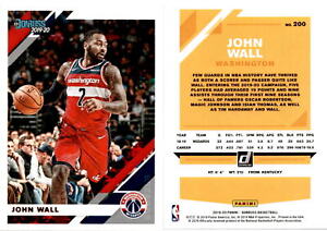 John Wall 2019 Donruss Basketball Card 200  Washington Wizards
