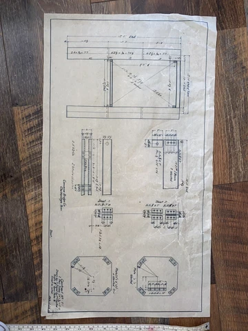 Antique 1904 Steel Bridge Engineering Blueprint Cover