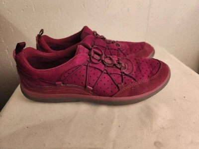Zapatos planos Clarks Soft Cushion para mujer 8,5 M púrpura sin cordones cómodos #26 Foto 1 de 4