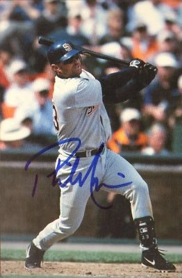 Phil Nevin Signed Official 2001 Padres Baseball 4x6 Postcard Photo Card Auto'd - Image 1 of 4