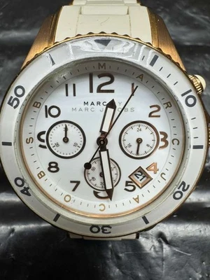 Marc by Marc Jacobs Women's Rock Chronograph White Dial Strap Watch MBM2547 - Image 1 of 4
