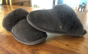 Women's Sheepskin Lined Suede Mule Slippers Warm, Cosy, Ladies Slip-On - Picture 1 of 6