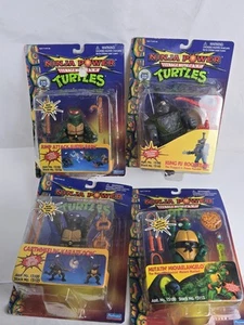 Lot Of 4 TMNT Teenage Mutant Ninja Turtles Ninja Power Don, Raph Rocksteady 1996 - Picture 1 of 24