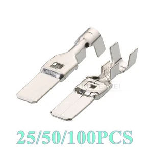 TE/AMP 12-9 AWG 8mm Automotive Crimp Male Plug Pin Terminals Contact 1544332-1 - Picture 1 of 2