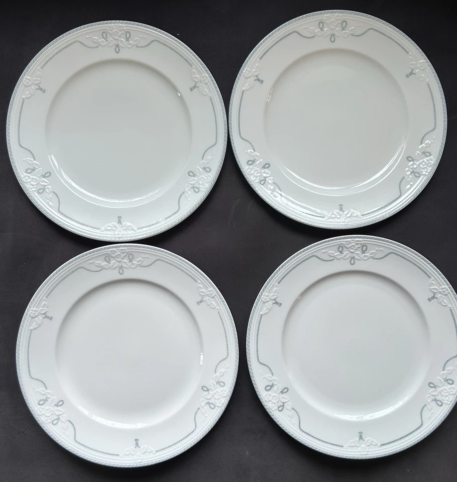 "Juego de 4 platos de ensalada Villeroy & Boch AMADO PORCELANA DE HUESO - 8 3/16"" flores en relieve" Foto 1 de 4