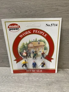 HO Scale MODEL POWER Figures Set #5714 - WORK PEOPLE - NIP - Picture 1 of 15