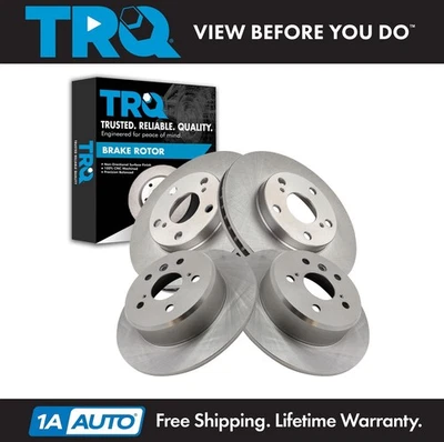 Juego de rotores de freno delanteros y traseros TRQ para Toyota Camry 1992-1996 Lexus ES300 Foto 1 de 4