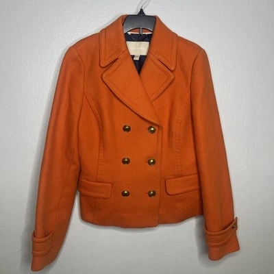 Casaco Banana Republic laranja peito duplo com botões dourados tamanho P - Imagem 1 de 4