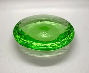 Fire & Light Hand Blown Celery Green Recycled Glass Candle Holder Paperweight - Picture 1 of 6