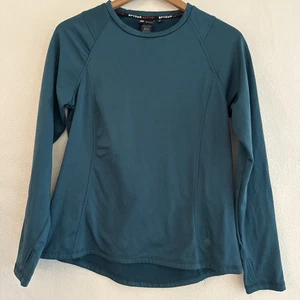 Top camicia donna SPYDER Active manica lunga foro pollice atletica M Medium Teal D1 - Foto 1 di 8