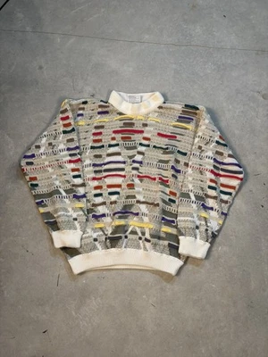 Suéter masculino vintage anos 80 Coogi tamanho grande 100% autêntico malha 3D - Imagem 1 de 4