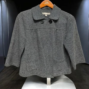 Chaqueta Croft & Barrow Gris Oscuro Columpio Recortada Manga 3/4 Cuello Muescas Grande - Imagen 1 de 9