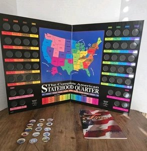 The Complete American Statehood Quarters Collection Book with 15 Quarters. Color - Picture 1 of 9