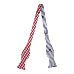 Social Primer Charleston Herren Wendefliege Gingham & Palmetto Streifen - Bild 1 von 4