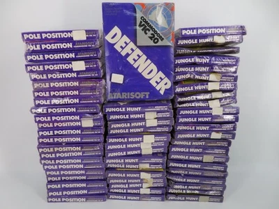 NEW 60 AtariSoft Commodore VIC-20 Game Bundle Pole Position Jungle Hunt Defender - Image 1 of 4