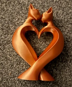 Estatua de amantes de los gatos - Imagen 1 de 5