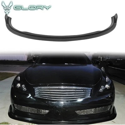 For 07-09 Infiniti G37 2DR MDA V2 Style Front Bumper Lip Lower Splitter PU Black Foto 1 de 4