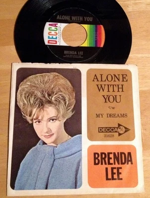 Brenda Lee 45 Alone With You / My Dreams  w/PS - Image 1 of 4