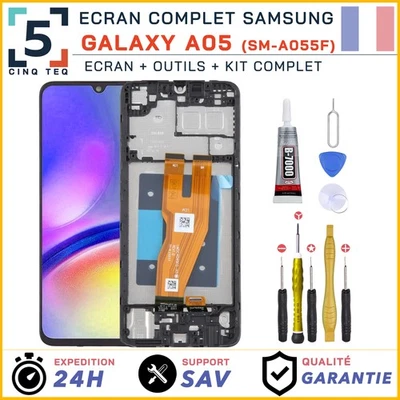 CINQ TEQ Ecran Complet Remplacement pour Samsung Galaxy A05 SM-A055F, SM-A055M /DS +Kit
