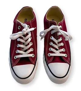 Converse Chuck Taylor All Star Low Top Maroon M 5.5 - W 7.5 nuove mai indossate - Foto 1 di 9