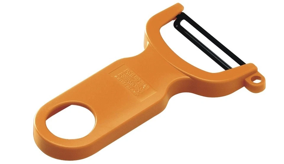 KUHN RIKON Original 4 Pulgadas Fácil Vegetales-Pelador de Patatas - Hecho en Suiza - Naranja Foto 1 de 4