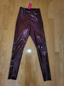 Commando Perfect Control Kunstleder Lack Leggings Rubin Größe S - Bild 1 von 7