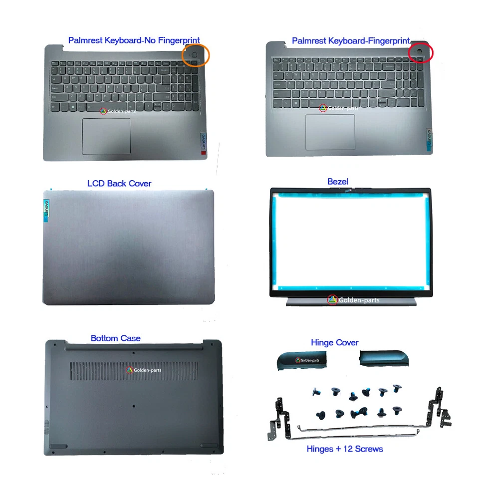 NEW For Lenovo ideapad 3-15ITL6 15ADA6 15ALC6 Back Cover/Palmrest KB/Bottom Case - Image 1 of 2