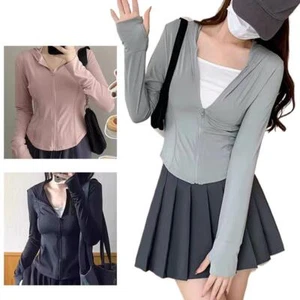 UPF50+ UV Sonnenschutz Kleidung Slim Fit Frauen Zip Up Hoodie Outdoor Kleidung. - Picture 1 of 26