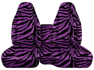 Fits 2004-2012 Ford Ranger - Car Seat Covers - 60-40 Seats Zebra Design - Image 1 of 2