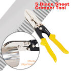 5 Blade Sheet Metal Crimper Hand Crimper 24-28 Gauge Downspout And Stove Pipe