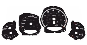 Porsche 991.2 Turbo S PDK KM/H Black Custom Gauge Faces - Bild 1 von 1