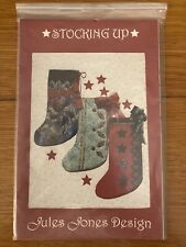 Uncut Stocking Up Sewing Pattern 3 Designs Christmas Stockings Jules Jones