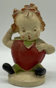 Vintage PeeDee Stella Strawberry 1942 Carlton Ware Chalkware Fruit Kids Kitschy - Picture 1 of 10