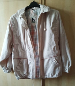 NUAGE RAINWEAR BEIGE ZIP HOODIE LIGHTWEIGHT JACKET. SIZE UK 14. NEW - Picture 1 of 9