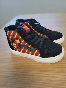 Vans x Harry Potter Hi top Gryffindor  Shoe Sneaker Toddler  Black / Scarlet 7 T - Picture 1 of 11