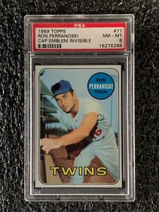 1969 Topps Baseball #77 Ron Perranoski PSA 8