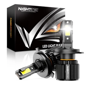 NIGHTEYE 2X H4 72W 15000LM LED Headlight Bulbs 6500K Super Bright High Low Beam - Picture 1 of 16