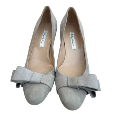 ZAPATOS DE VESTIR OSCAR DE LA RENTA MADE IN ITALY GAMUZA TALLA 40 IT, 9 EE. UU. Foto 1 de 4