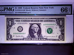 1999 New York EPQ 66 Fr#1924-B (BF Block) Withrow/Sunners - Picture 1 of 4