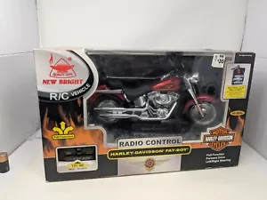 New Bright Harley-Davidson Fat Boy Remote Control R/C Motorcycle 6V RED READ - Picture 1 of 9