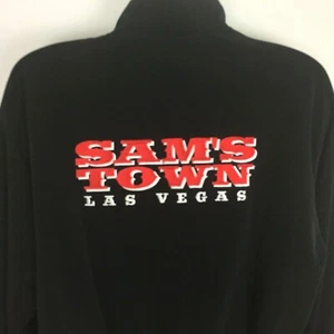 Cappotto casinò Las Vegas giacca bomber nero medio leggero ricamato dietro - Foto 1 di 5