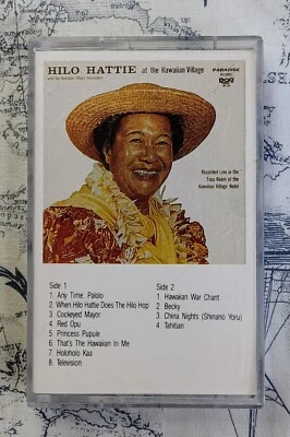 Hilo Hattie Live at the Hawaiian Village 1980s Cassette Album Reissue VG+ - Image 1 of 4