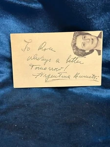 Rare!! Argentina Brunetti " It's A Wonderful Life" Mrs. Martini Signed Auto Card - Bild 1 von 2