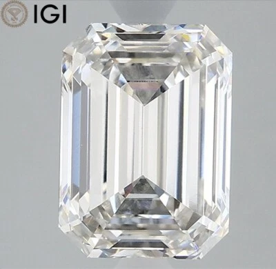 G Color VVS2 Clarity 2.00 Carat Emerald Cut CVD Lab Grown Diamond IGI Certified - Image 1 of 4