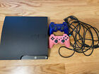 Sony Playstation 3 Ps3 Black 160gb Slim Cech-2501a 2 Controllers Works Perfectly