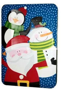 Santa & Friends Tin Box. Holiday. Rectangular Decor. Bin, Cookie Tin, Decor - Picture 1 of 7
