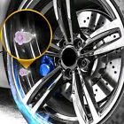 4× Car Tire Valve Stem Cap Bling Crystal Rhinestone Sakura Flower Tyre Cap Cover